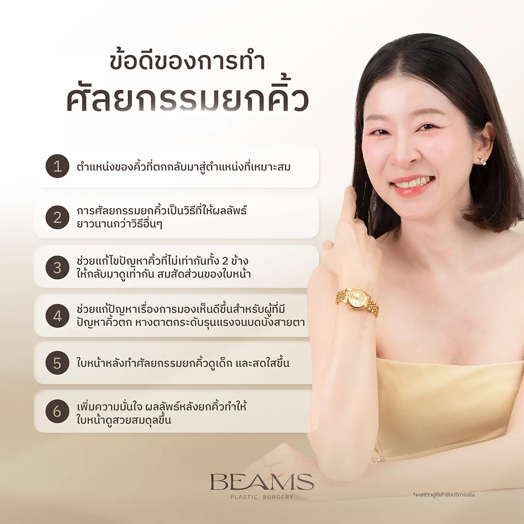 ข้อดีของการแก้ไขคิ้วตก